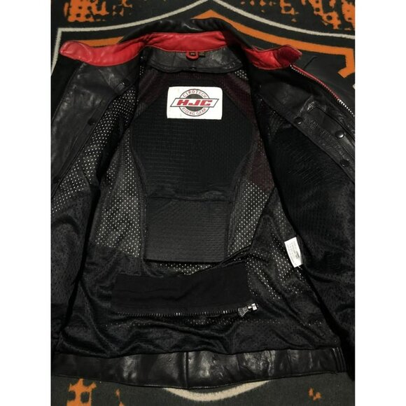 VTG Riding Jacket Size 44 Men Leather, Armor, HJC CIROTECH RIDING GEAR - Picture 5 of 8